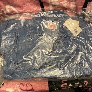 Levi's Dark Denim Button-Up Shirt long sleeve